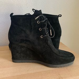 Michael Kors suede wedge ankle boots